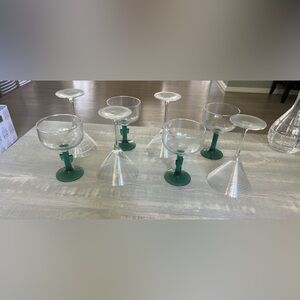 4 Martini Glasses and 4 Margarita Glasses